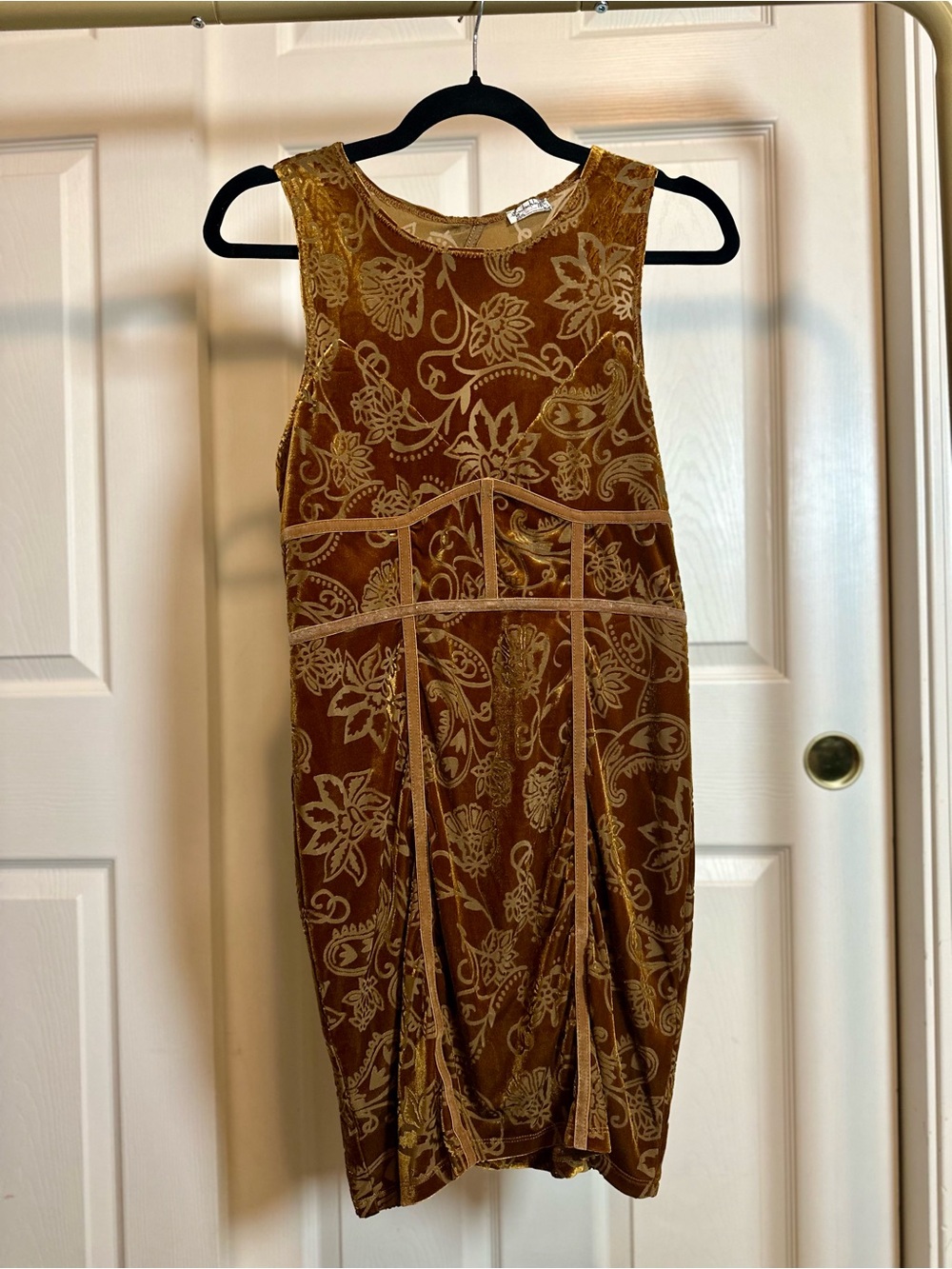 Intimately Free People brown velvet bodycon mini dress